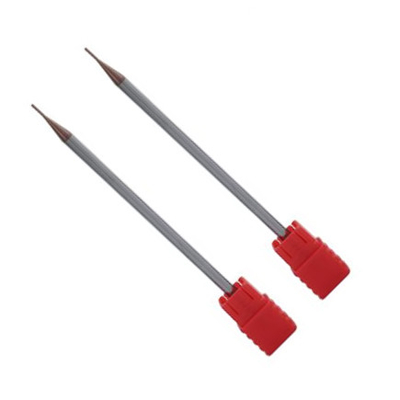 Solid 2mm Long Shank End Mills Nano Coated For Steel