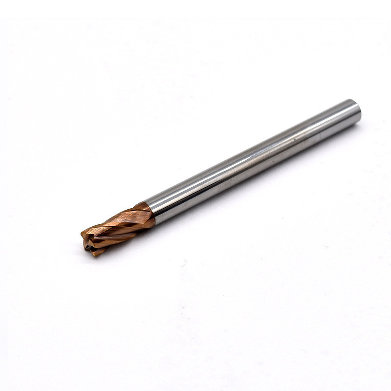 2 Flute Long Shank End Mills 0.5 Corner Radius For Steel