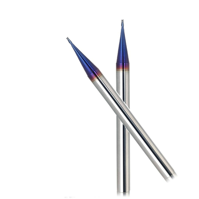 Tungsten Carbide Micro End Mills 0.4mm 2 Flutes Hrc55