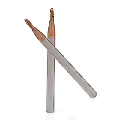 Solid Tungsten Carbide End Mills 2 Flutes R2.5 For Hardened Steel